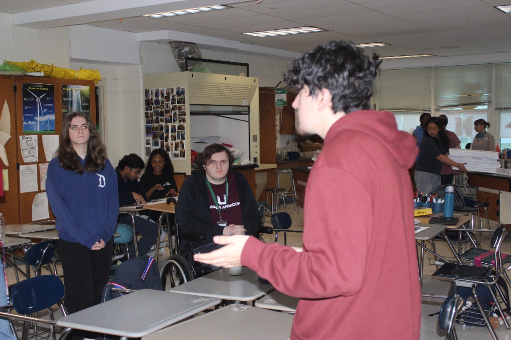Peer ambassadors leading a workshop